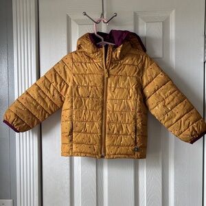 GAP Kids Yellow Puffer Jacket with Hood